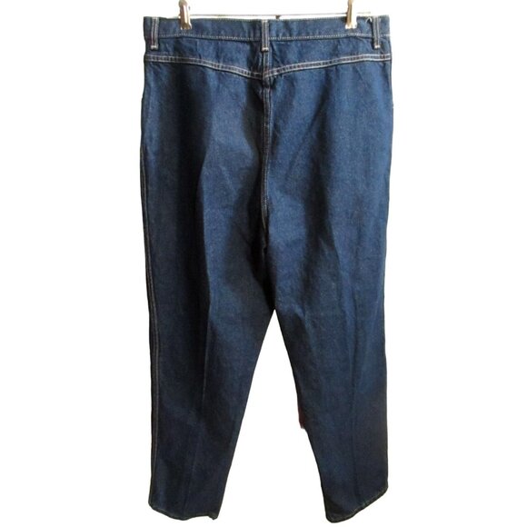 35x29 sz 38 Vintage Women's Jeans Bareback 1980's Made USA DARK DENIM U R FREE - Picture 2 of 6